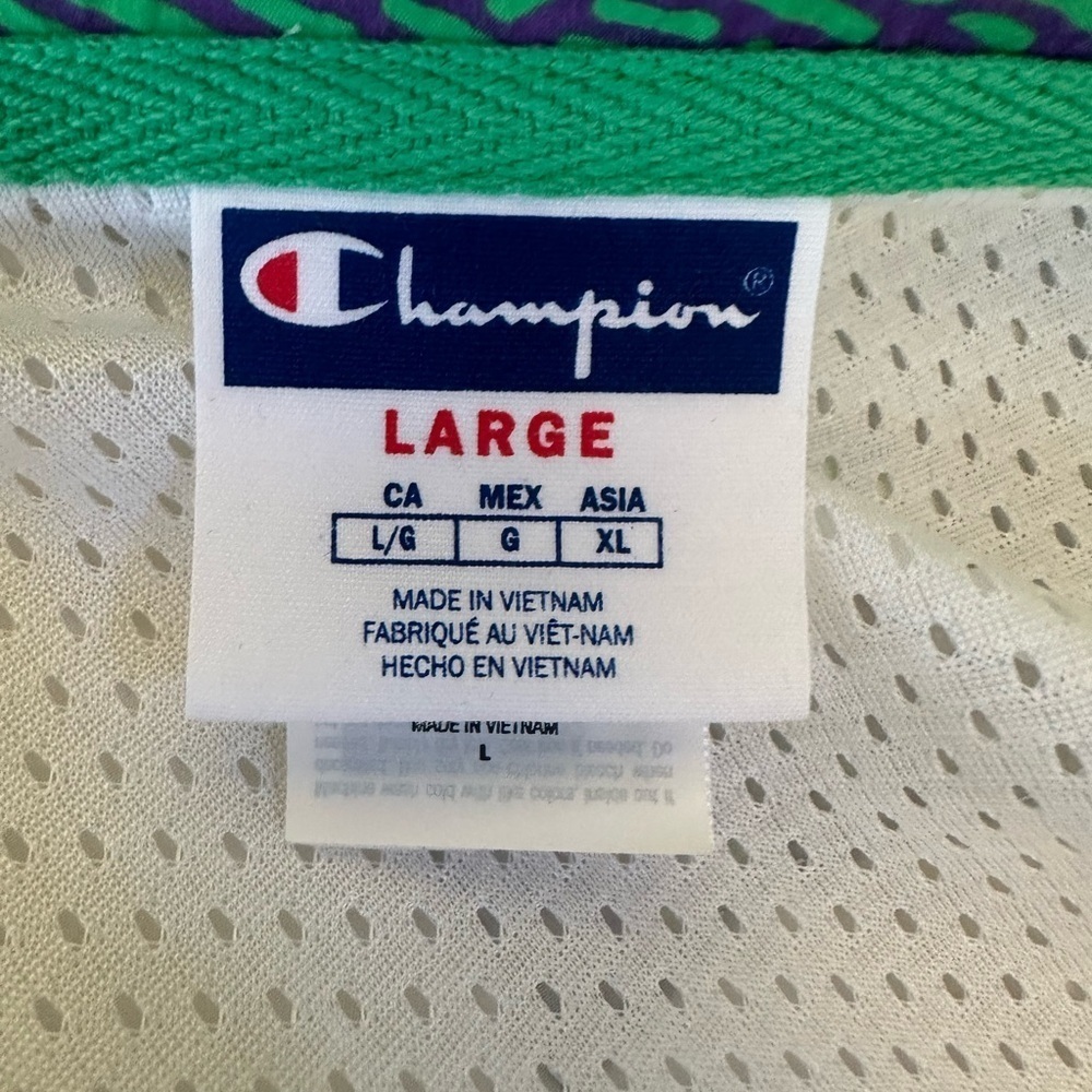 Champion X MTV Men's Colorful Geometric Windbreaker Size Large Amazing Condition - Picture 13 of 15